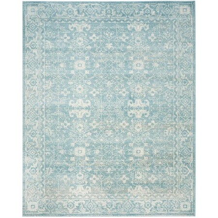 Safavieh 8 x 10 ft. Evoke Power Loomed Large Rectangle Area Rug, Light Blue and Ivory EVK270D-8